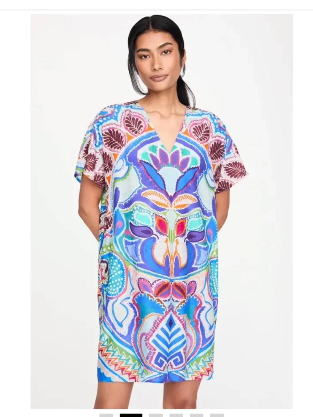 Marie Oliver Ollie Morpho Mosaic Silk Blend Mini Dress XS